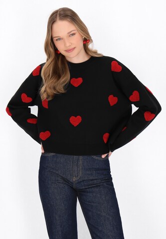 Pull-over MYMO en noir : devant