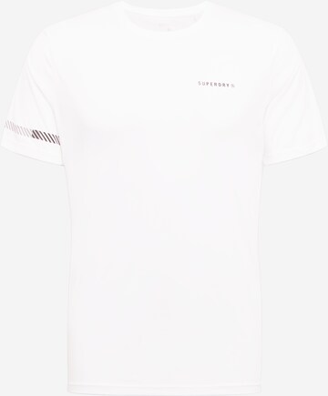 T-Shirt fonctionnel Superdry en blanc : devant