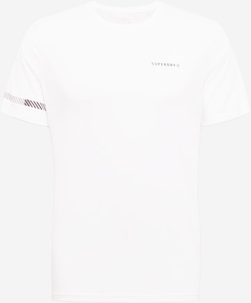 T-Shirt fonctionnel Superdry en blanc : devant