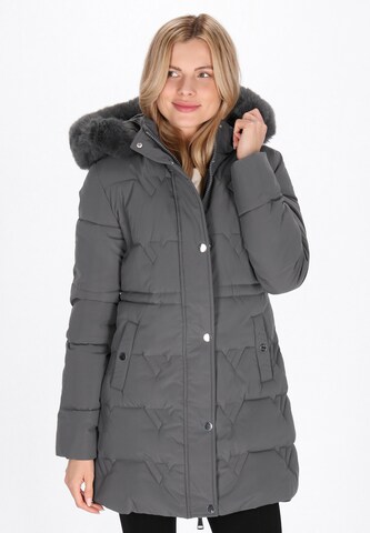 Usha - Abrigo de invierno en gris: frente