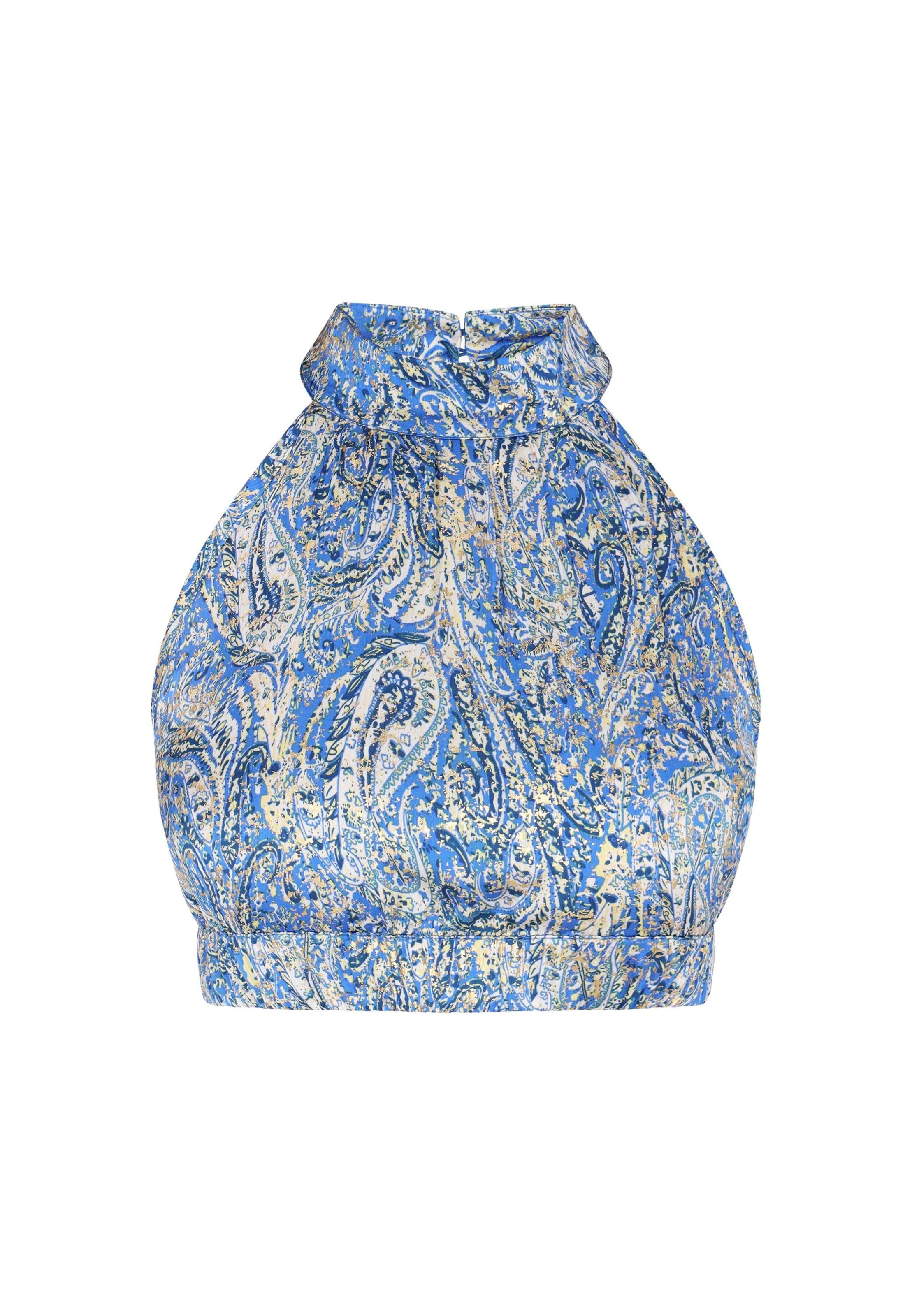 Haut 'Boho' MAIRE en bleu : devant