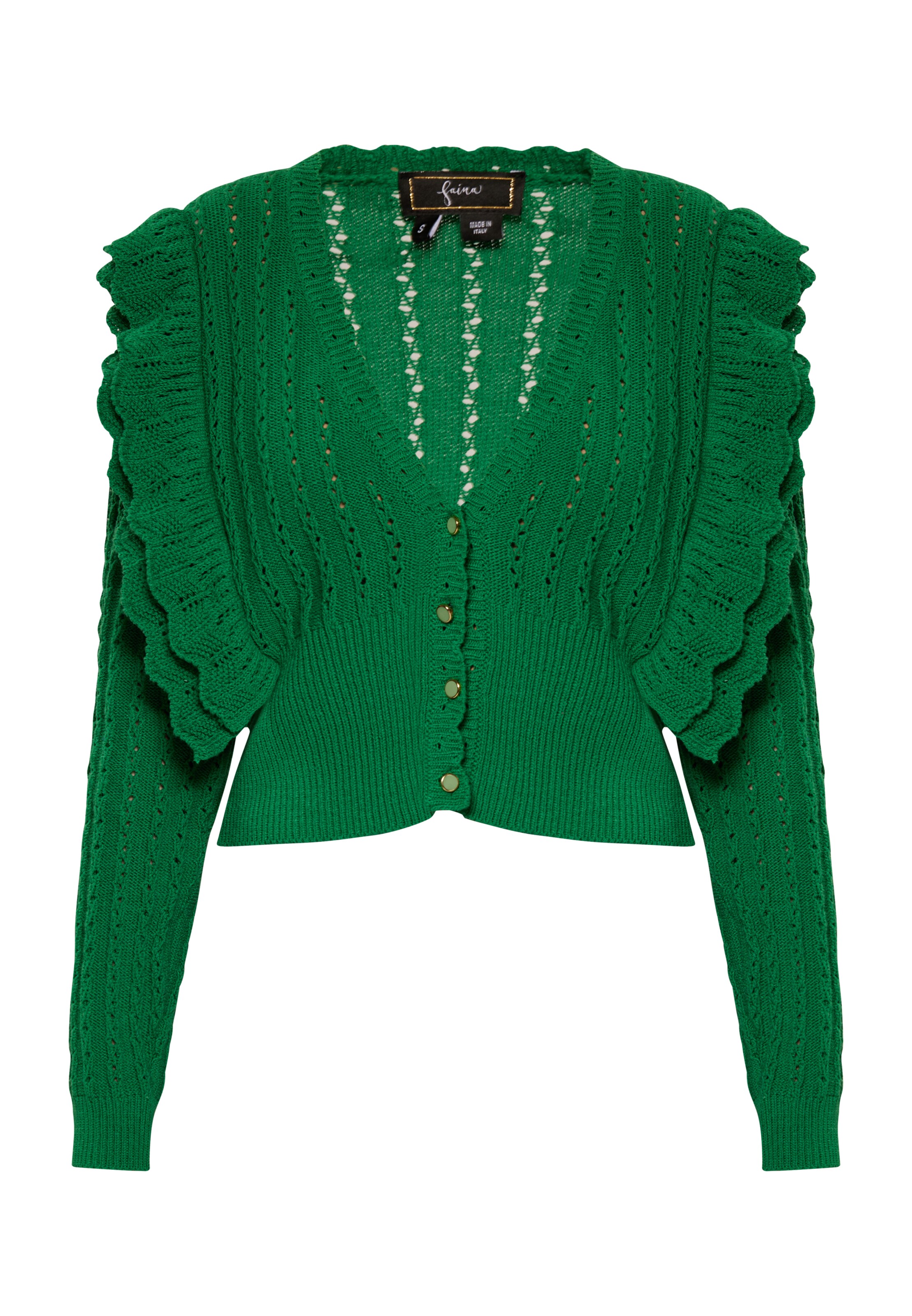Cardigan faina en vert : devant
