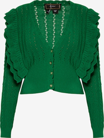 faina Knit cardigan in Green: front