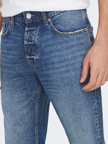 Only & Sons regular Jeans 'Edge' i blå
