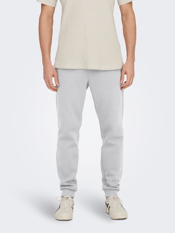 Only & Sons Tapered Housut 'ONSCERES' värissä harmaa: etupuoli
