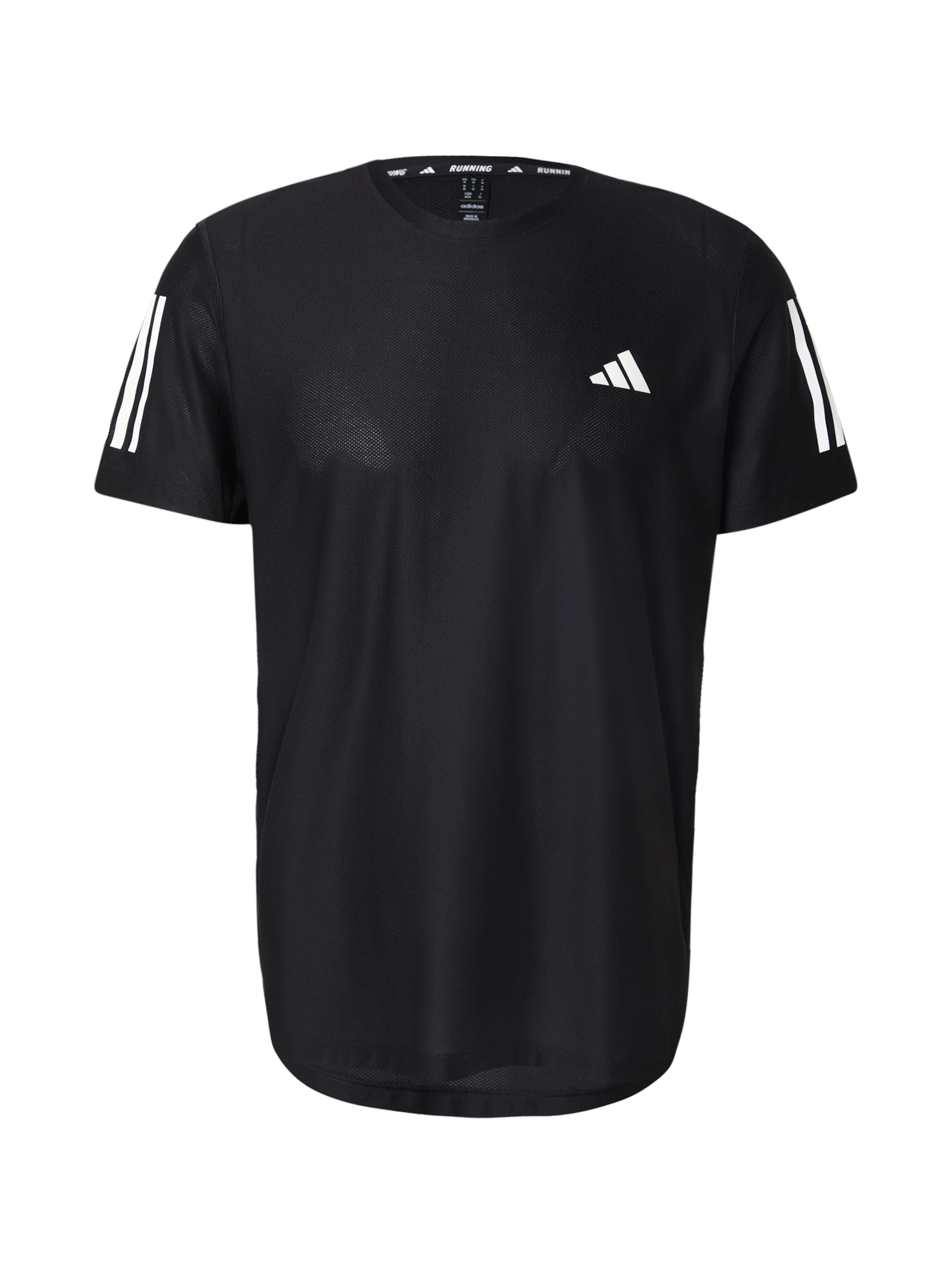 melns ADIDAS PERFORMANCE Sporta krekls 'Own the Run': no priekšpuses