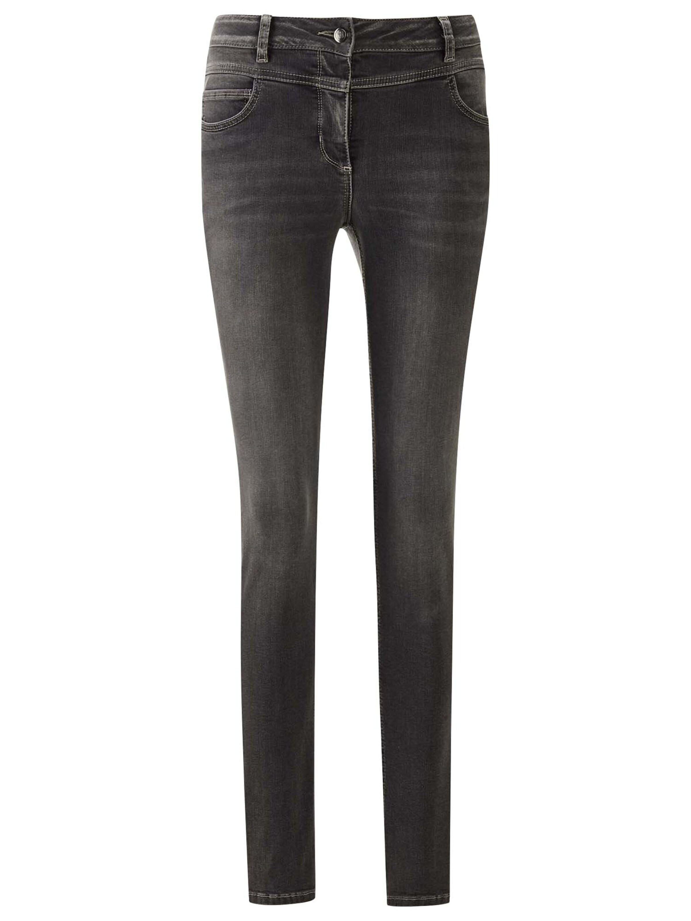 MADELEINE Slimfit Jeans in Grijs: voorkant