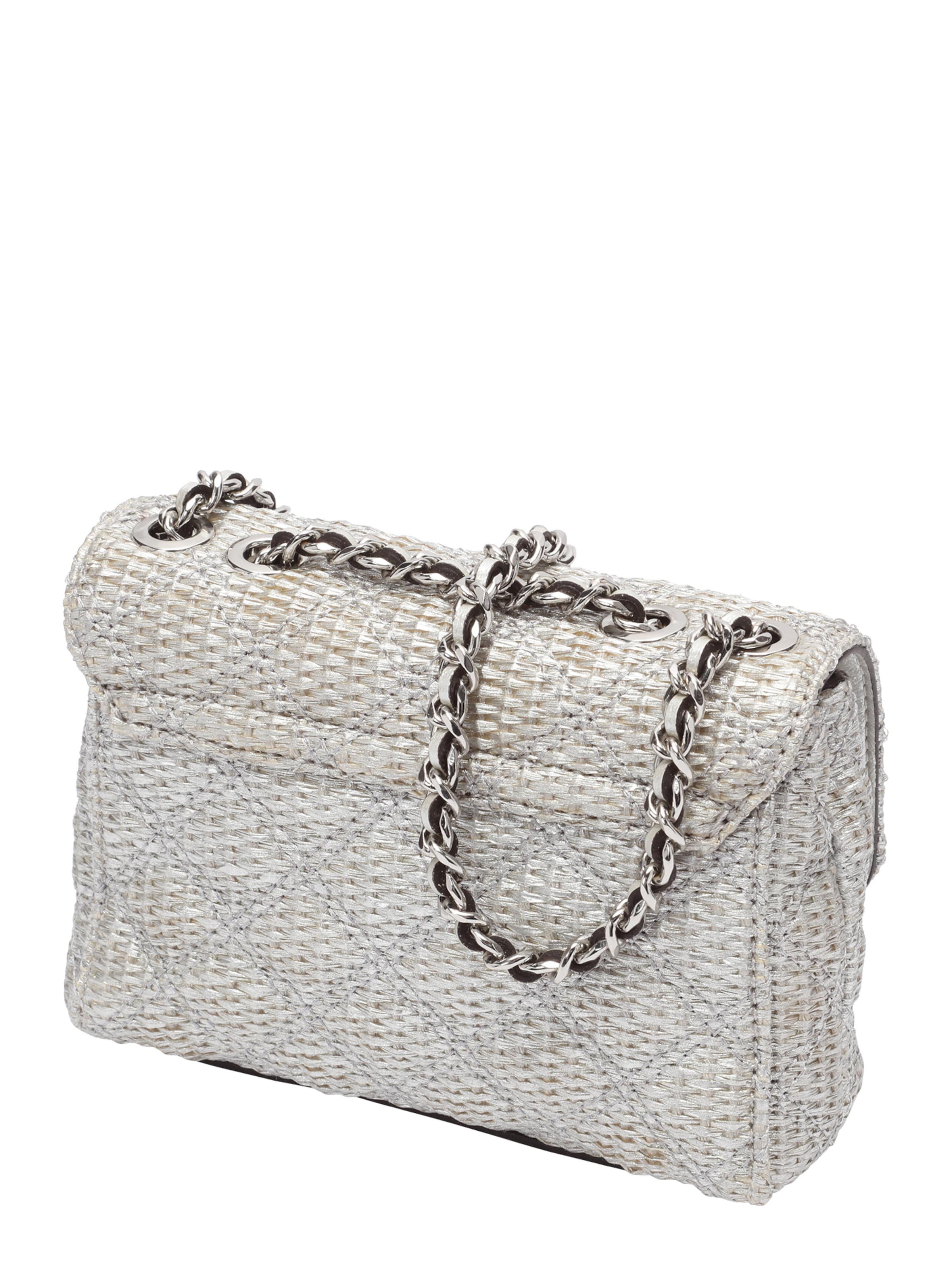 GUESS Чанта с презрамки 'GIULLY II MINI 2 COMP CVRT FLP' в сребърно