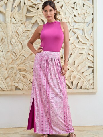 Chic by Lirette Rok 'Maxi skirt Guna' in Roze