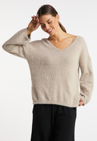 usha WHITE LABEL Oversizepullover in Beige: predná strana