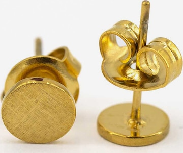 Sergio Engel Ohrringe 'Pura Ohrring 05 Minimalistischer Edelstahlstecker mit gekratzter Oberfläche' in Gold: Vorderseite