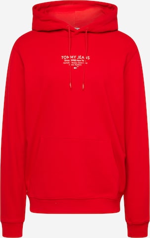 Tommy Jeans Sweatshirt 'ESNTL' in Rot: predná strana