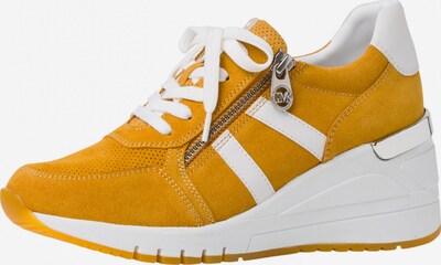 Sneaker bassa MARCO TOZZI by GUIDO MARIA KRETSCHMER di colore zafferano / bianco, Visualizzazione prodotti