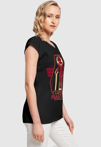 ABSOLUTE CULT Shirt 'Captain Marvel - Flying Warrior' in Black