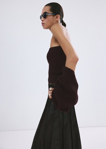 MANGO Knitted Top in Purple