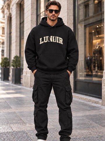 LUNØIR Studio Sweatshirt 'Only You Know the Fight' in Zwart