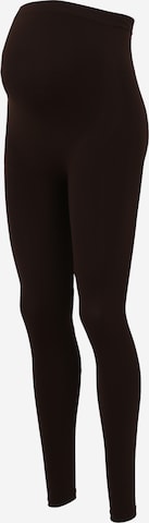 Leggings 'MLTIA JEANNE' MAMALICIOUS en marron : devant