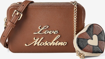 Sac à bandoulière 'Heart Charm ' Love Moschino en marron : devant