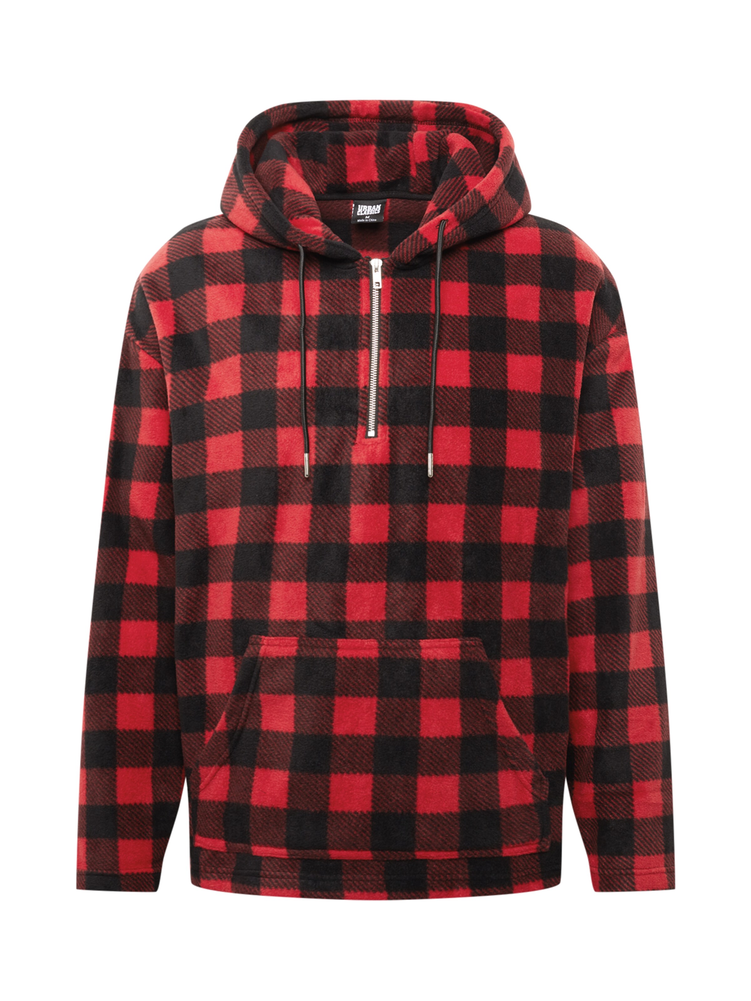 Urban Classics Sweatshirt in Fire red / Black, Item view