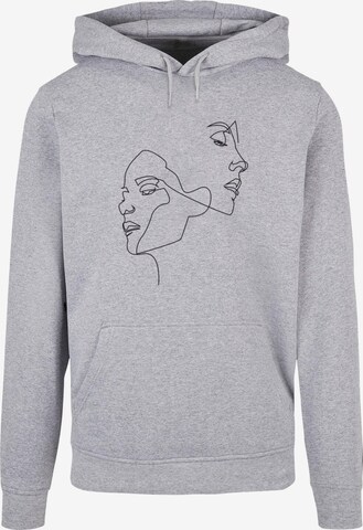 Mister Tee Sweatshirt 'One Line' in Grey: front