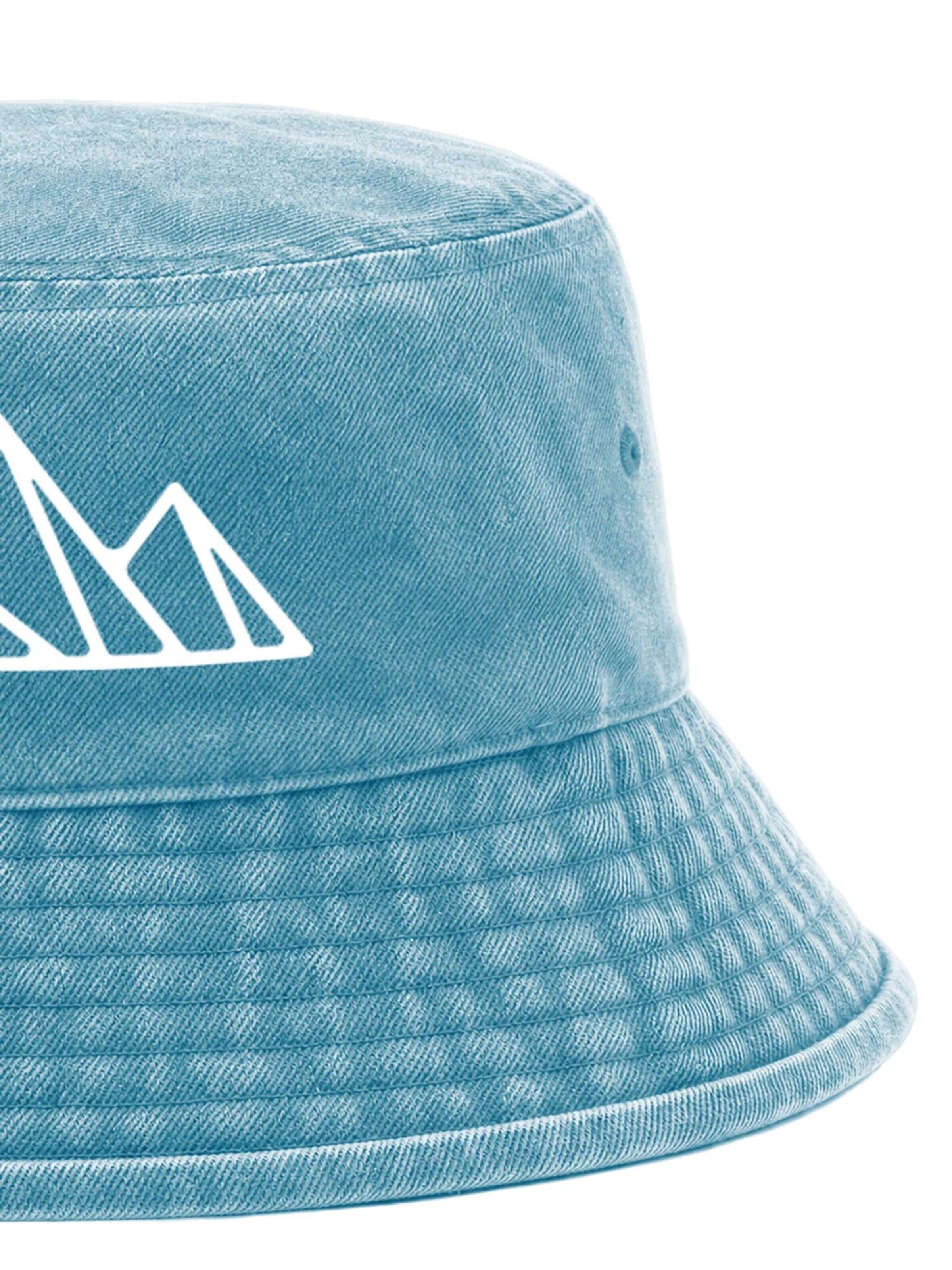Neverless Hat 'Berg Polygon' in Blue