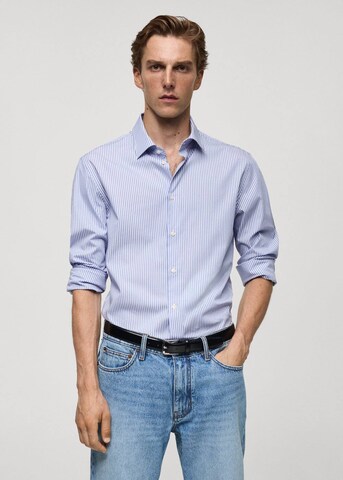 MANGO MAN Slim Fit Hemd 'Vecchia' in Lila: predná strana