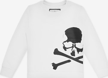 Philipp Plein - Sudadera 'Skull' en blanco: frente