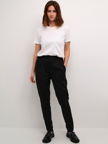 Kaffe Tapered Pleat-front trousers 'Jenny' in Black