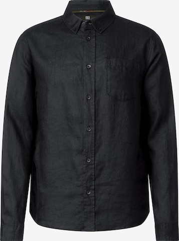 Street One MEN Regular fit Button Up Shirt in Black: front