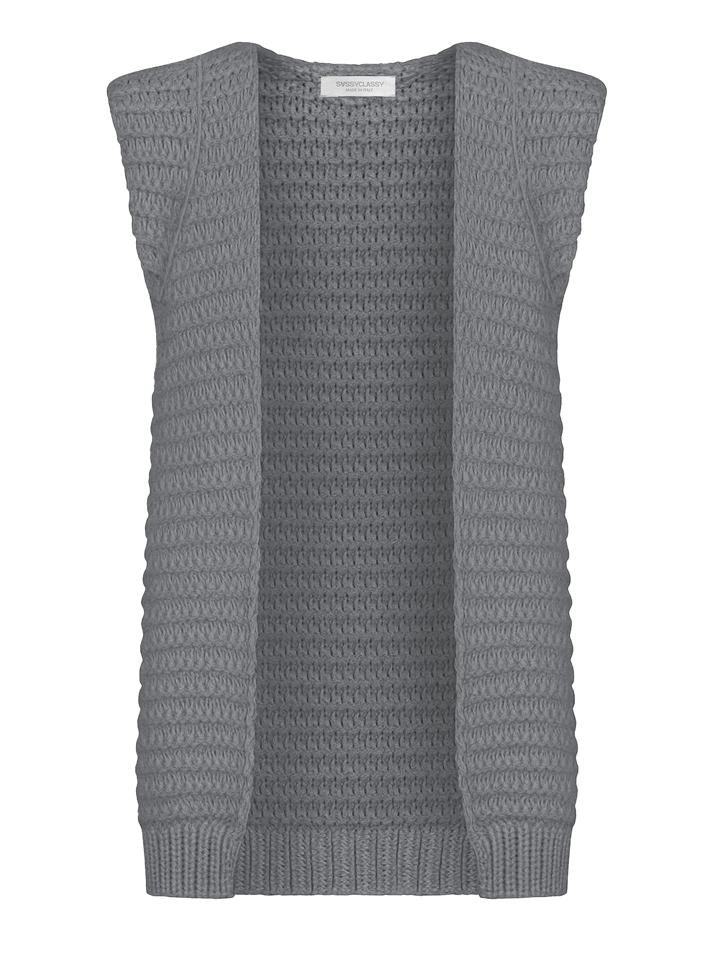SASSYCLASSY Weste‌‌‌‌ in grau, Produktansicht