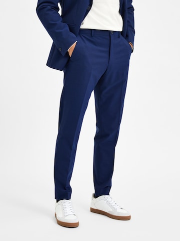 SELECTED HOMME Regular Pleated Pants 'Josh' in Blue: front