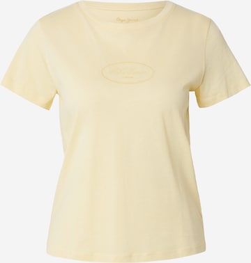 Tricou de la Pepe Jeans pe galben: față