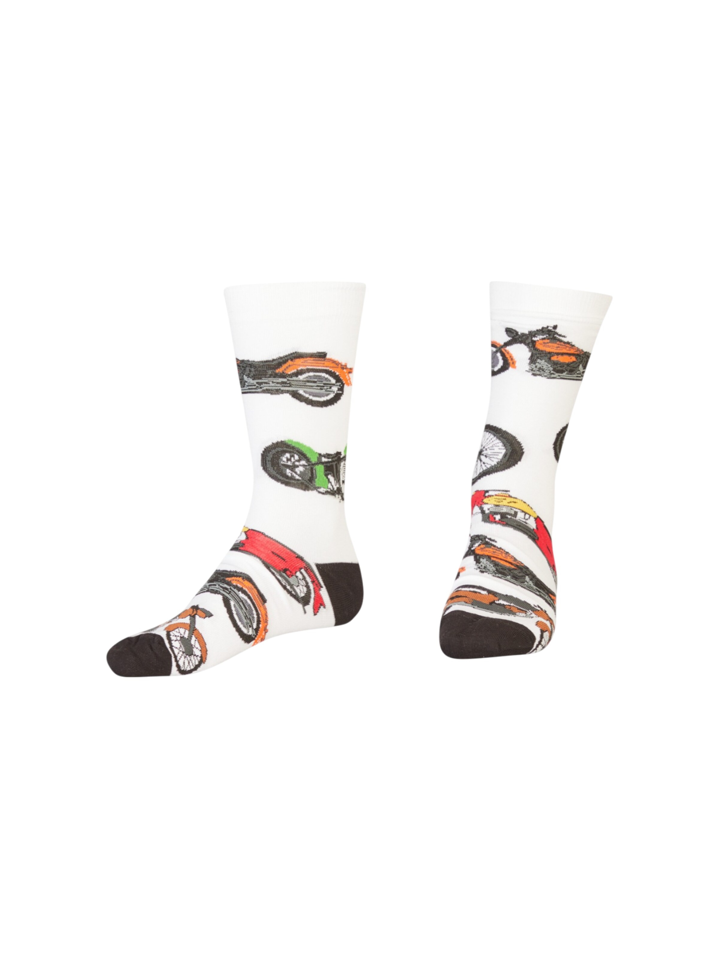 AbgeStrumpft Socks 'Motorrad' in White: front