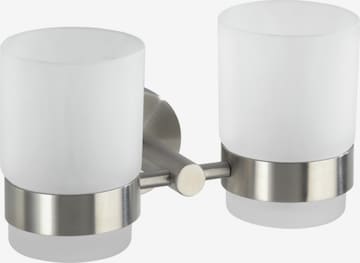 Wenko Zahnputzbecher 'Bosio' in Silber: Vorderseite