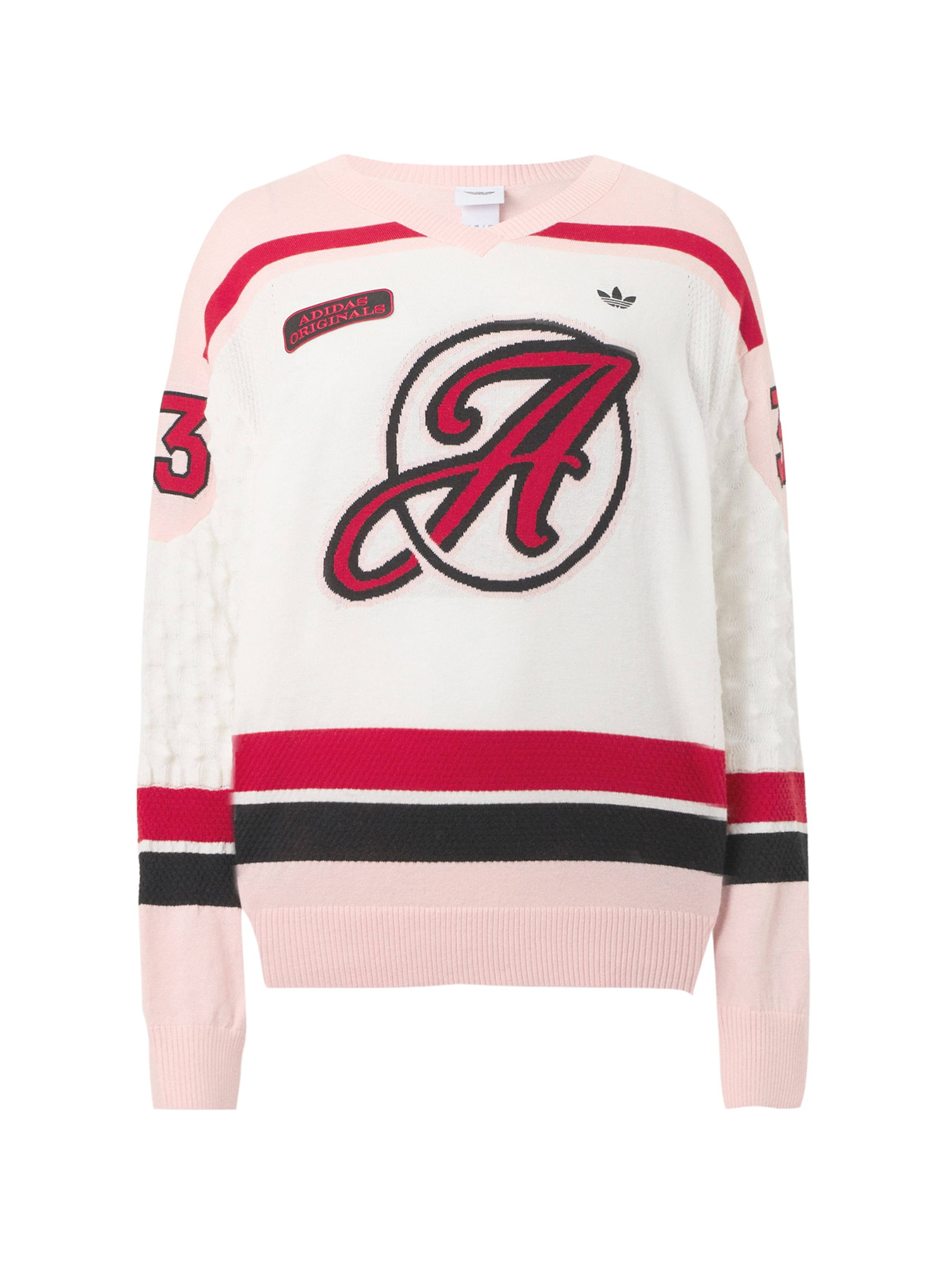ADIDAS ORIGINALS Пуловер в бяло: отпред