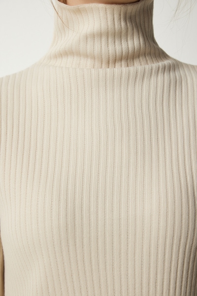 Happiness İstanbul Strickkleid in creme, Produktansicht