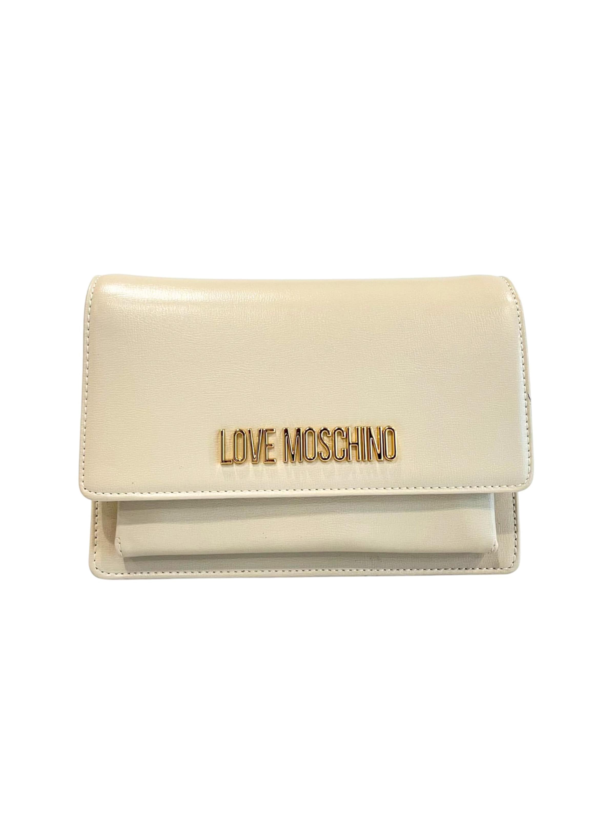 Borsa a tracolla di Love Moschino in beige: frontale