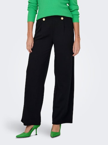 ONLY Wide leg Pleat-Front Pants 'SANIA' in Black: front
