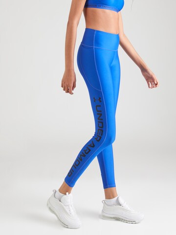 UNDER ARMOUR Skinny Športové nohavice - Modrá: predná strana