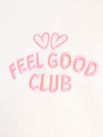 Zwillingsherz - Sweatshirt 'Feel Good Club' em bege
