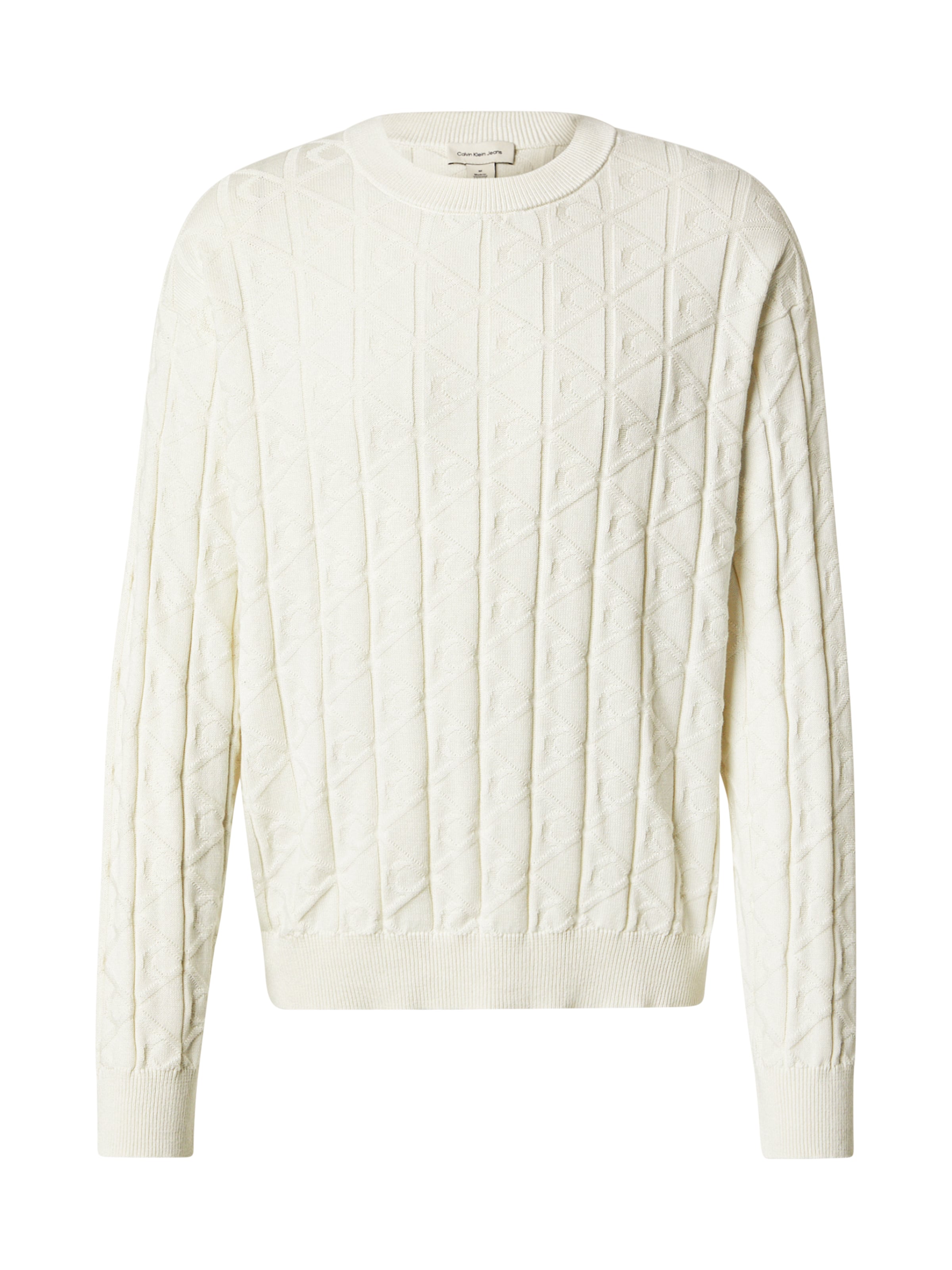 Pull-over Calvin Klein Jeans en blanc : devant