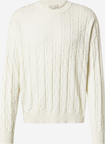 Pull-over Calvin Klein Jeans en blanc : devant