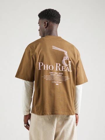 Woodbird Футболка 'Beam Pho' в Коричневый: спереди