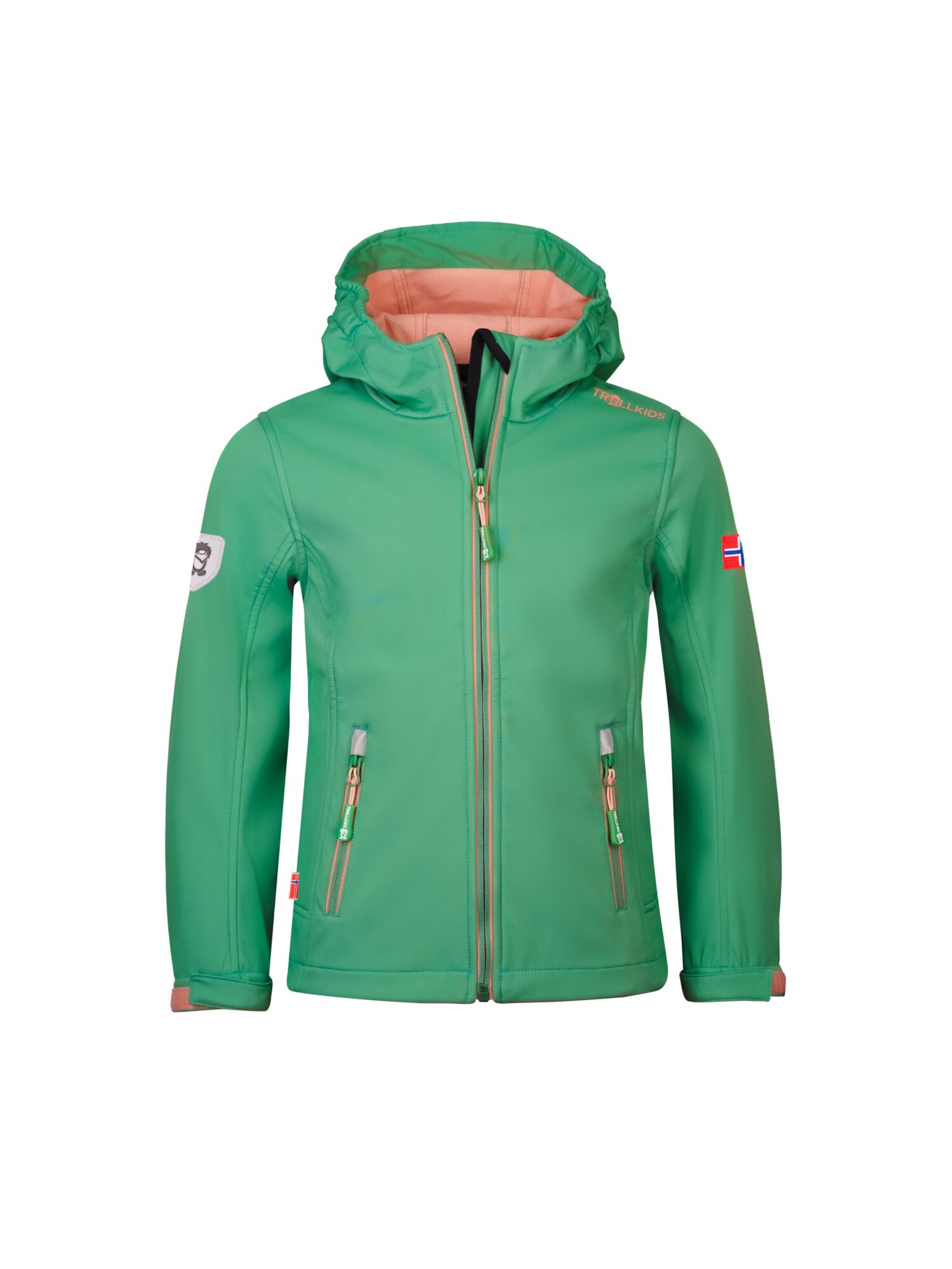TROLLKIDS Outdoor jacket in Green: front