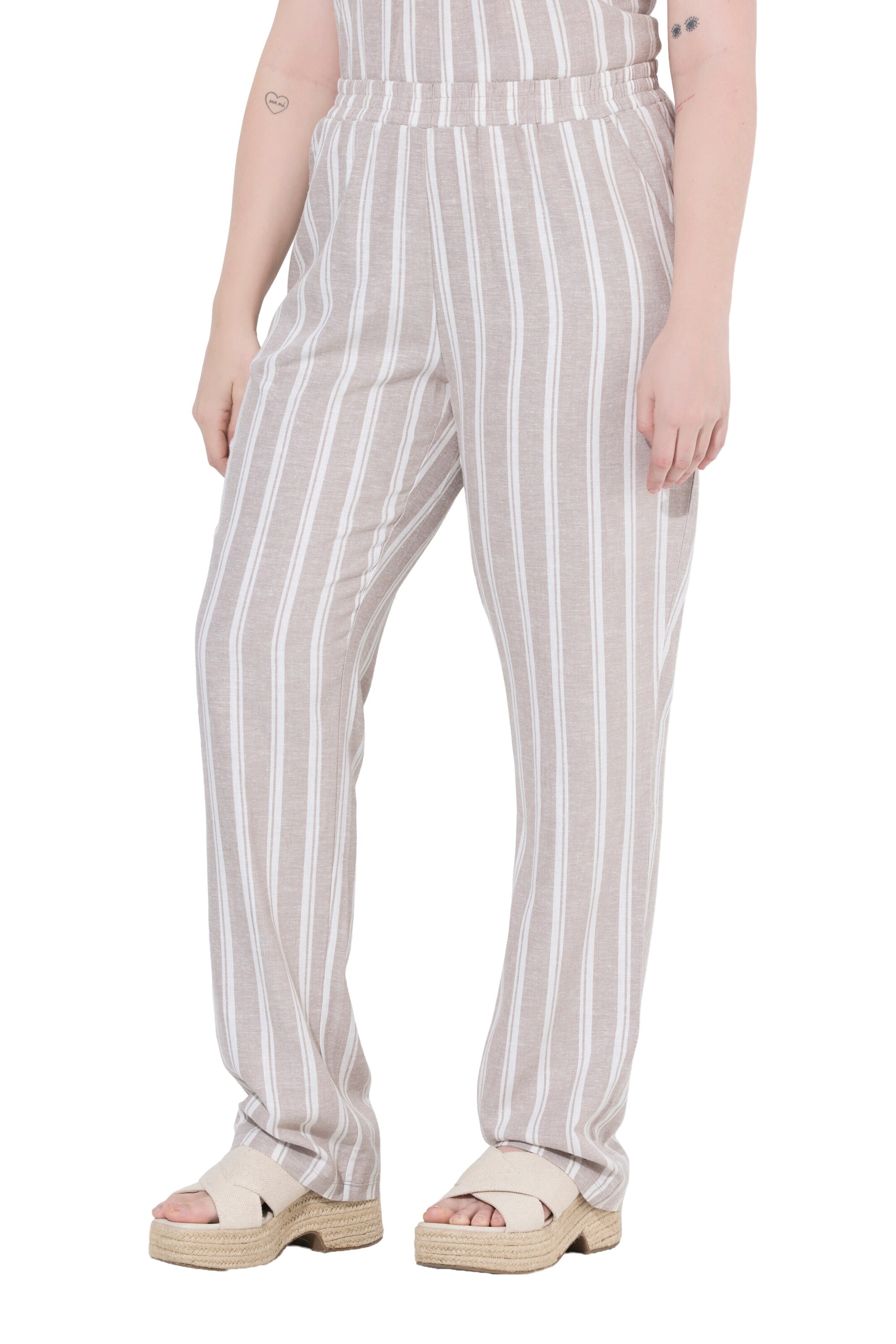 Ulla Popken Regular Hose in Beige: Vorderseite
