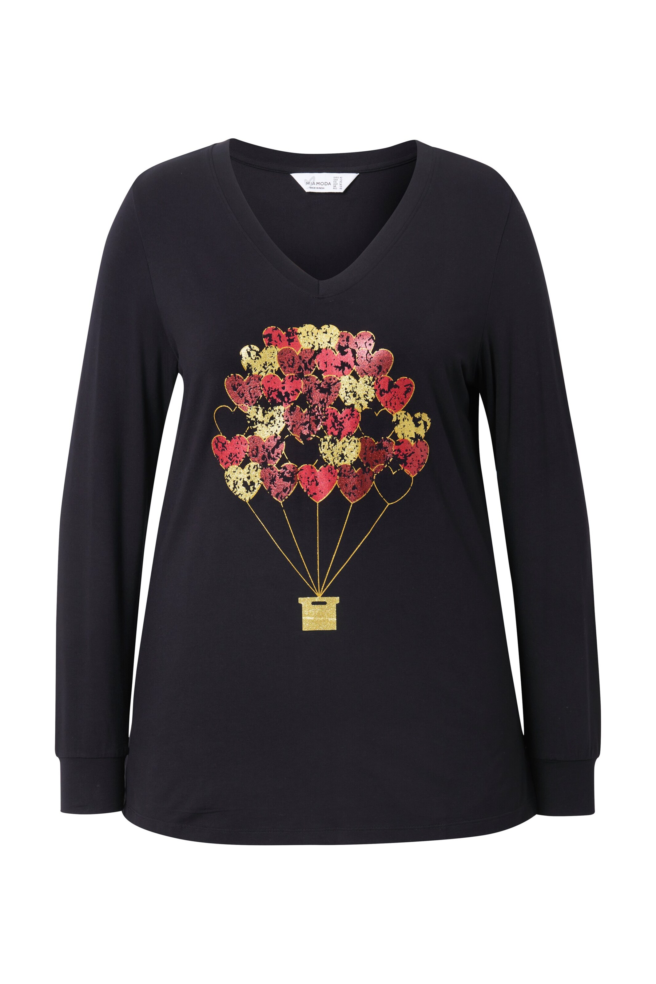 MIAMODA Shirt in Black: front