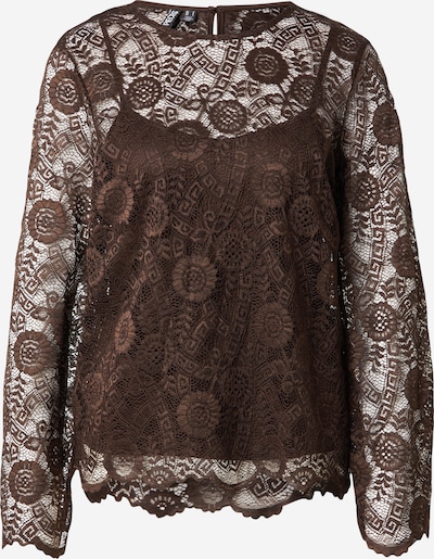 Marškinėliai 'PCOLLINE' iš PIECES, spalva – tamsiai ruda, Prekių apžvalga