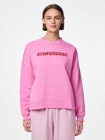 PIECES Sweatshirt 'PCMaliah' in Pink: front
