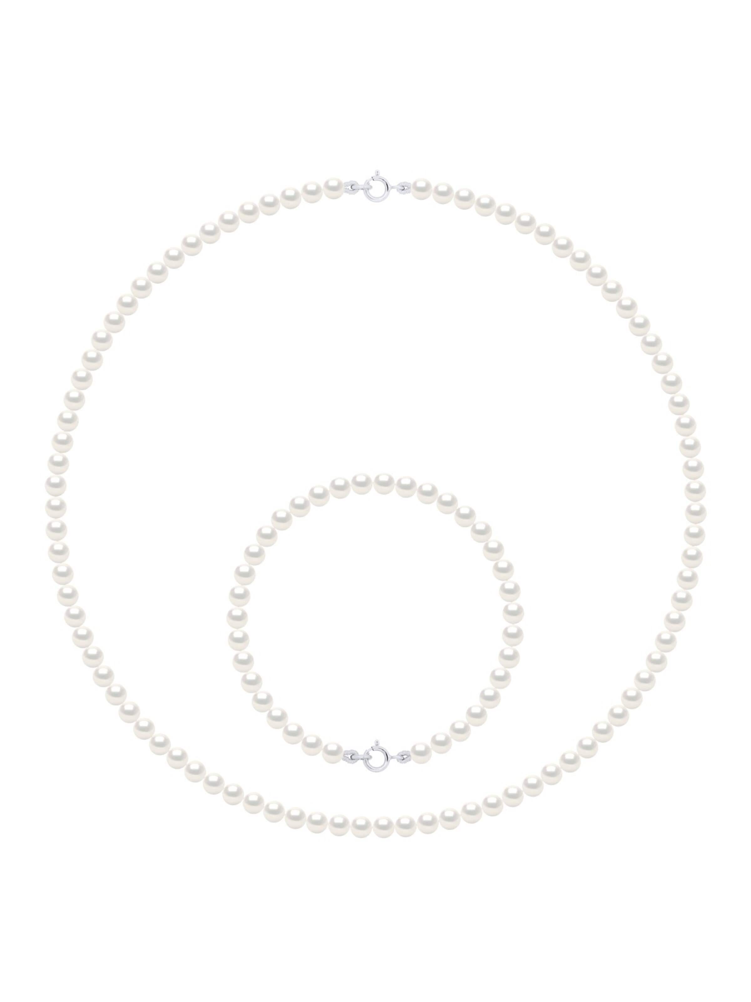 Parure de bijoux 'VINCENNES' Ateliers Saint Germain en blanc : devant