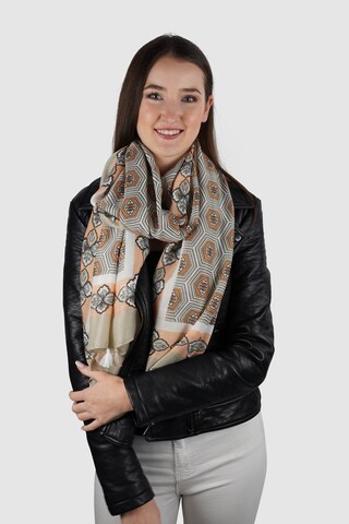 HARPA Scarf in Beige: front